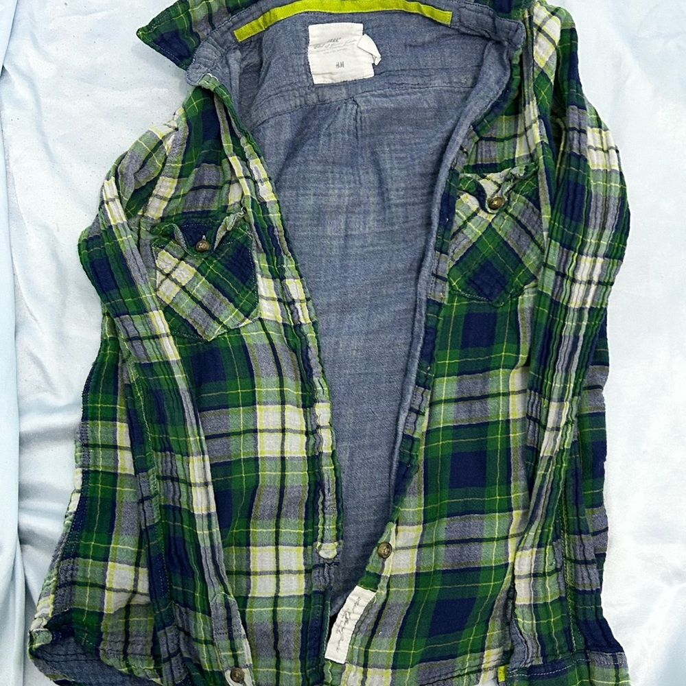 H&M Denim Skirt with Neon Accent